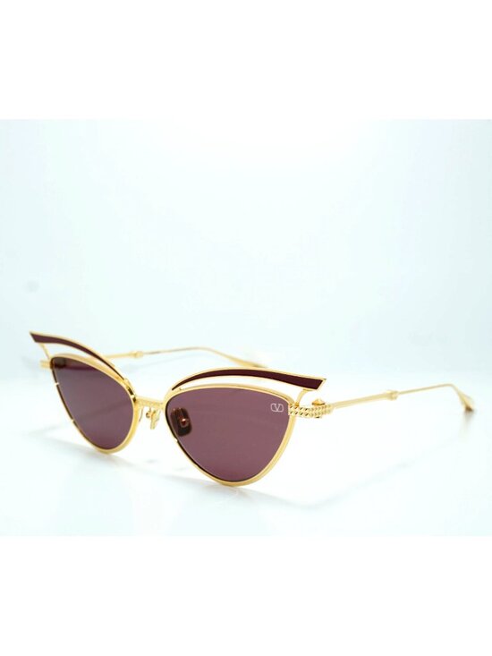 VALENTINO V GLASSLINER VLS-118B-55 Gold Sunglasses Italy designer main image 8